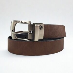 Columbia Faux Leather Belt Mens M 33" Brown